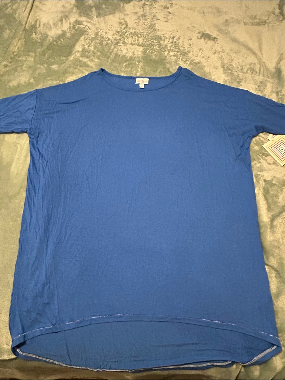 LuLaRoe Cobalt Blue Short Sleeve Tunic Tee NWT Size M